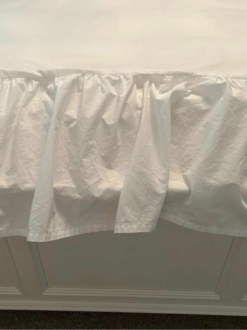 Simply Shabby Chic White Ruffled Bed Skirt